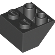 Lego kostka (kostička) 2x2 sklon (šikmá) 45° invertovaná, černá (366026)